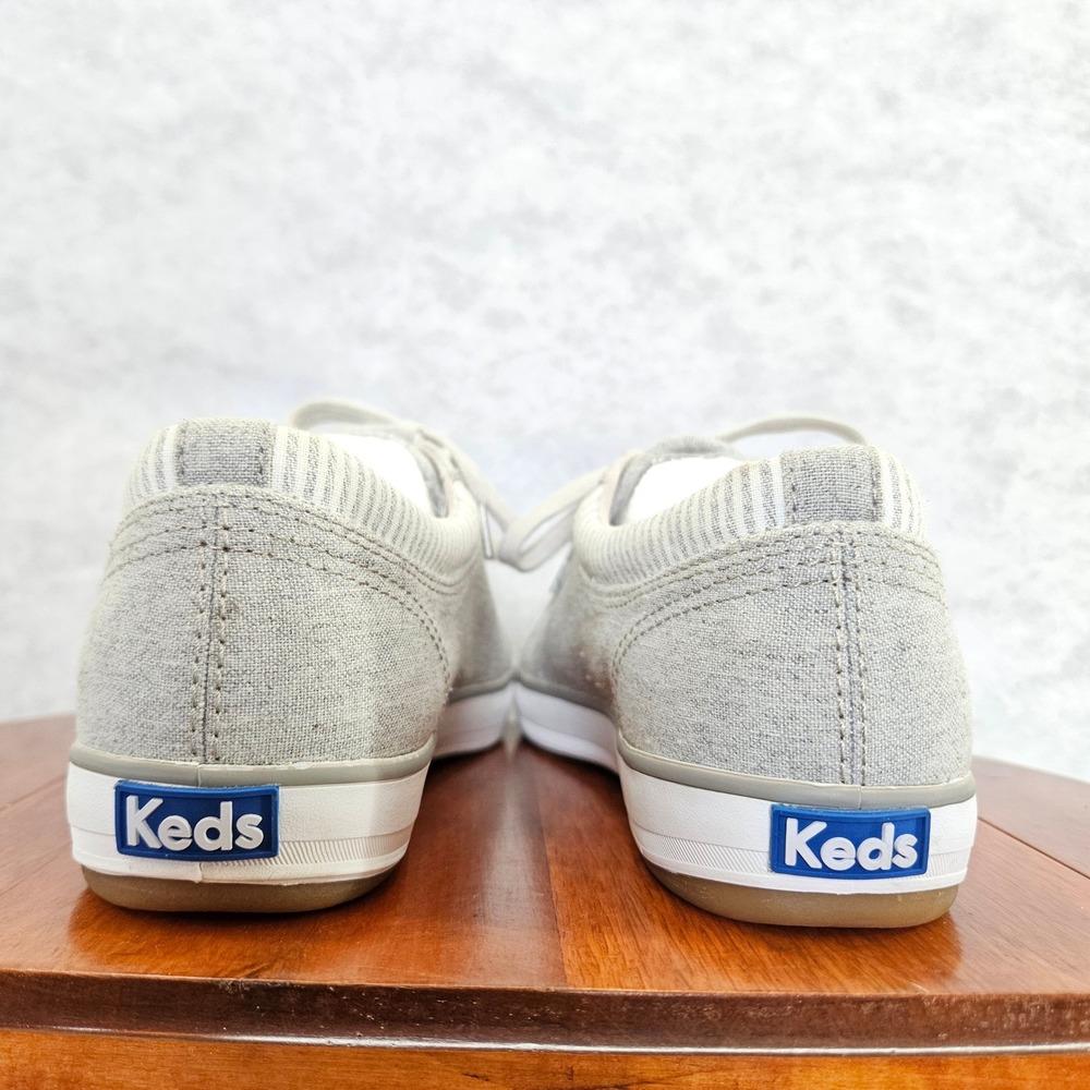 Keds‎ Womens WF61858 Gray Canvas Lace Up Sneakers Size 7 Casual Shoes Like New - Picture 3 of 9